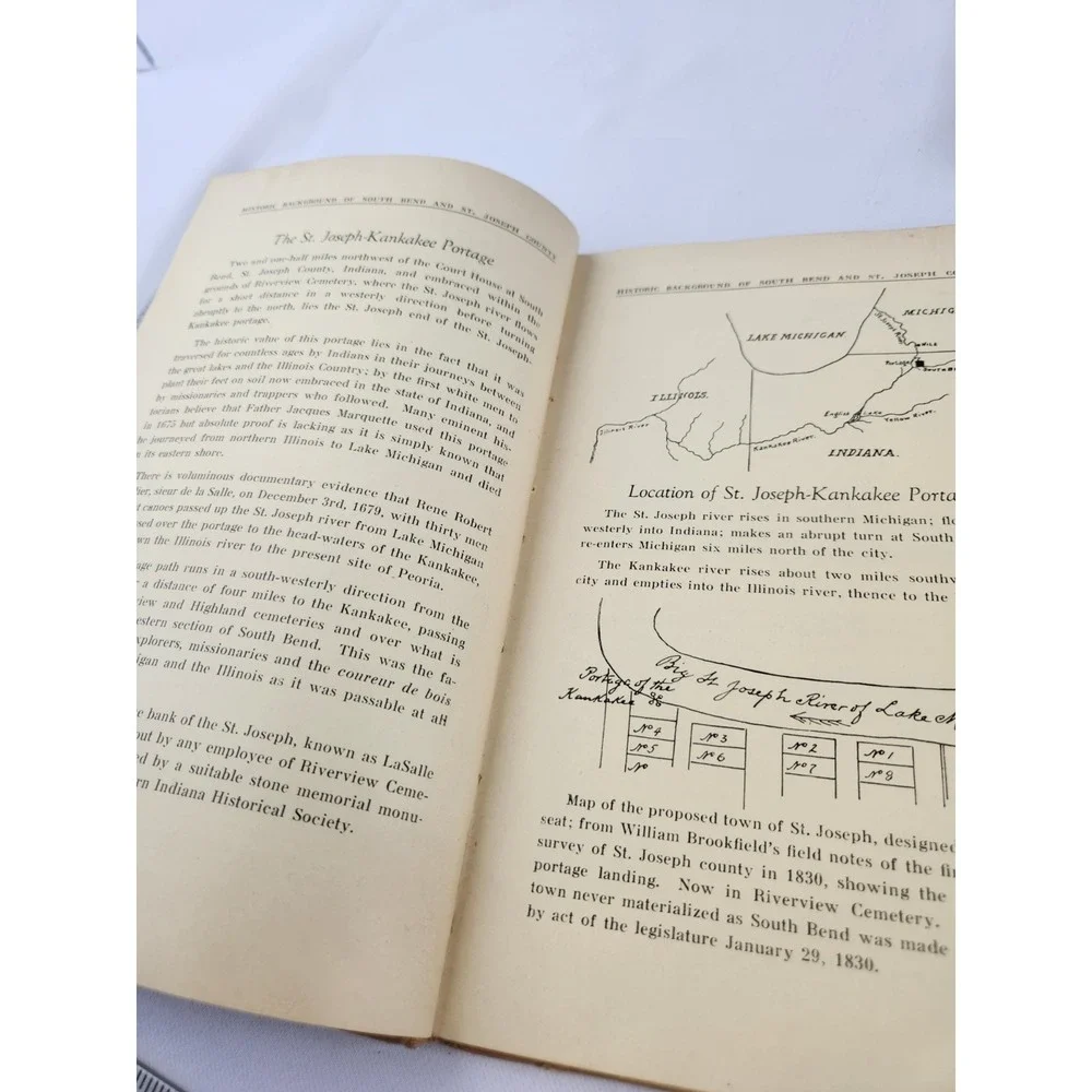 Historical South Bend St Joseph County Indiana Books Detzler Signed Vtg Ancestry